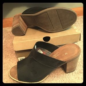 Toms Majorca Mule Black Leather